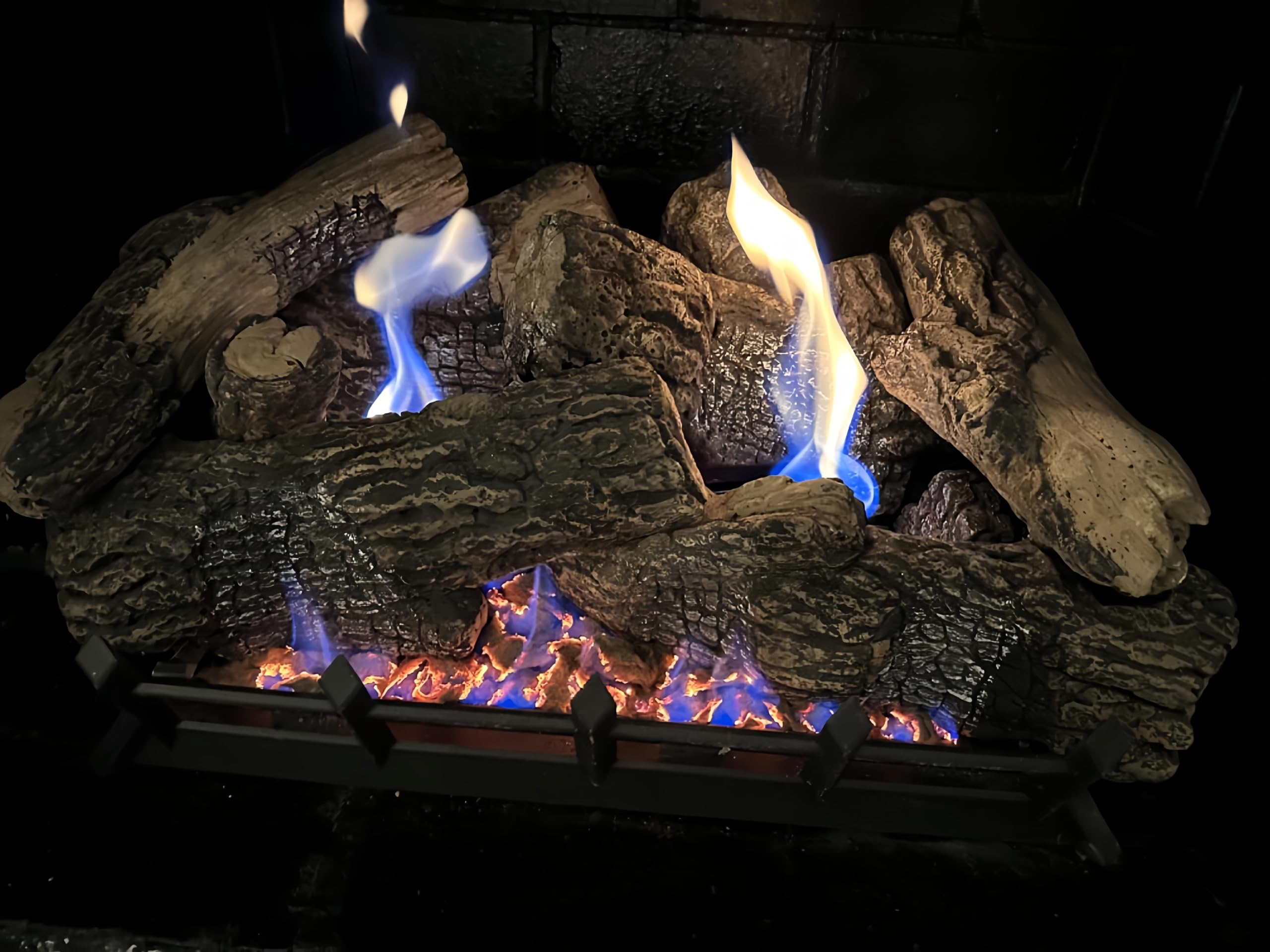 High Temp Glowing Embers 7oz Bag for Gas Fireplace - Realistic Flame Effect