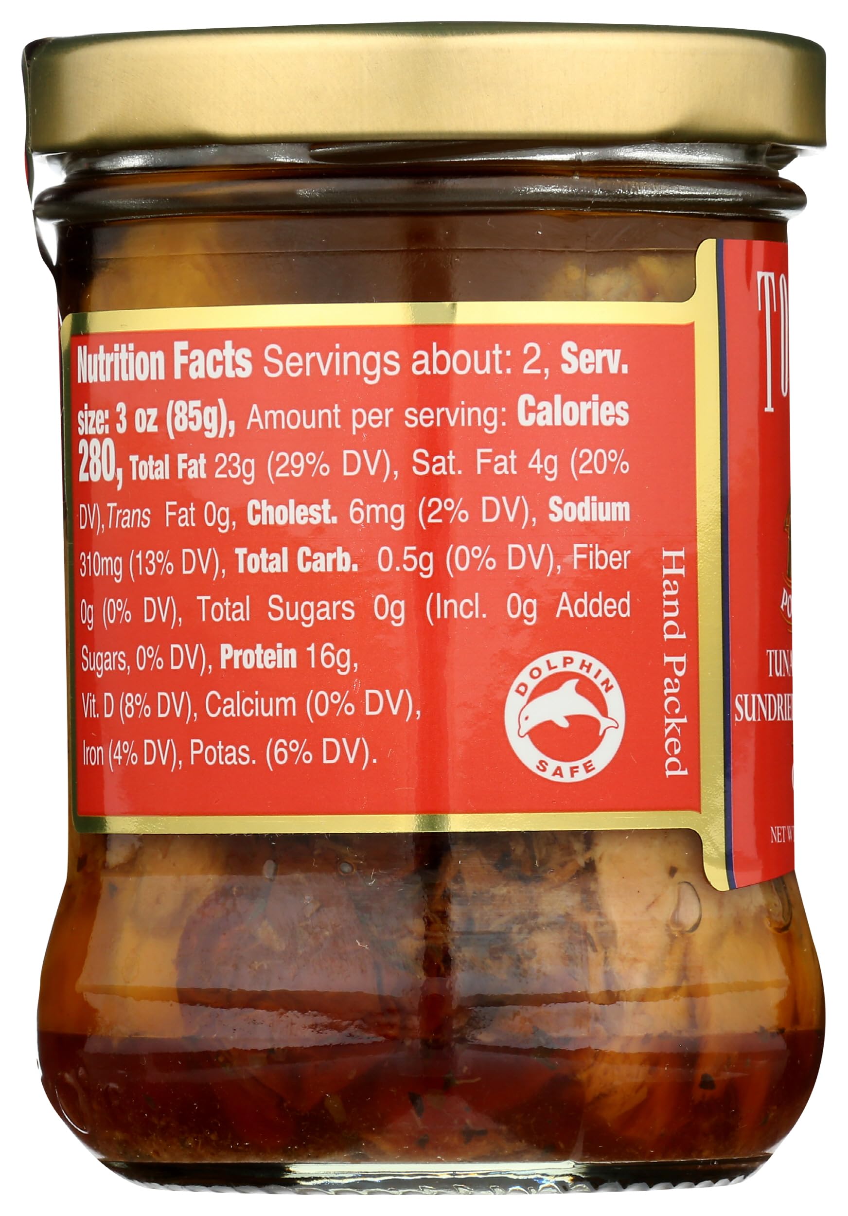 Premium Tonnino Tuna Fillet with Sun-Dried Tomatoes & Basil in Olive Oil - 6.3 oz Can - High Protein, Keto & Paleo Friendly - Perfect for Salads, Sandwiches & Pasta Dishes