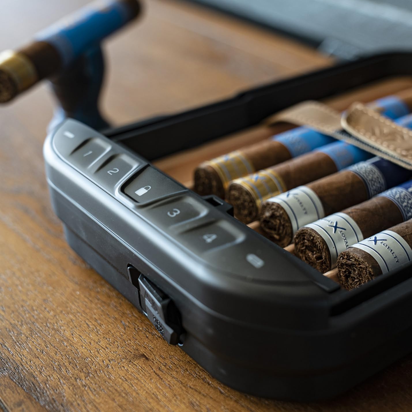 VAULTEK LifePod Humidor Cigar Lock Box - Waterproof Travel Case with Electronic Keypad | Portable Cigar Storage for Travel, Camping & Outdoor Adventures (Antique Brass)