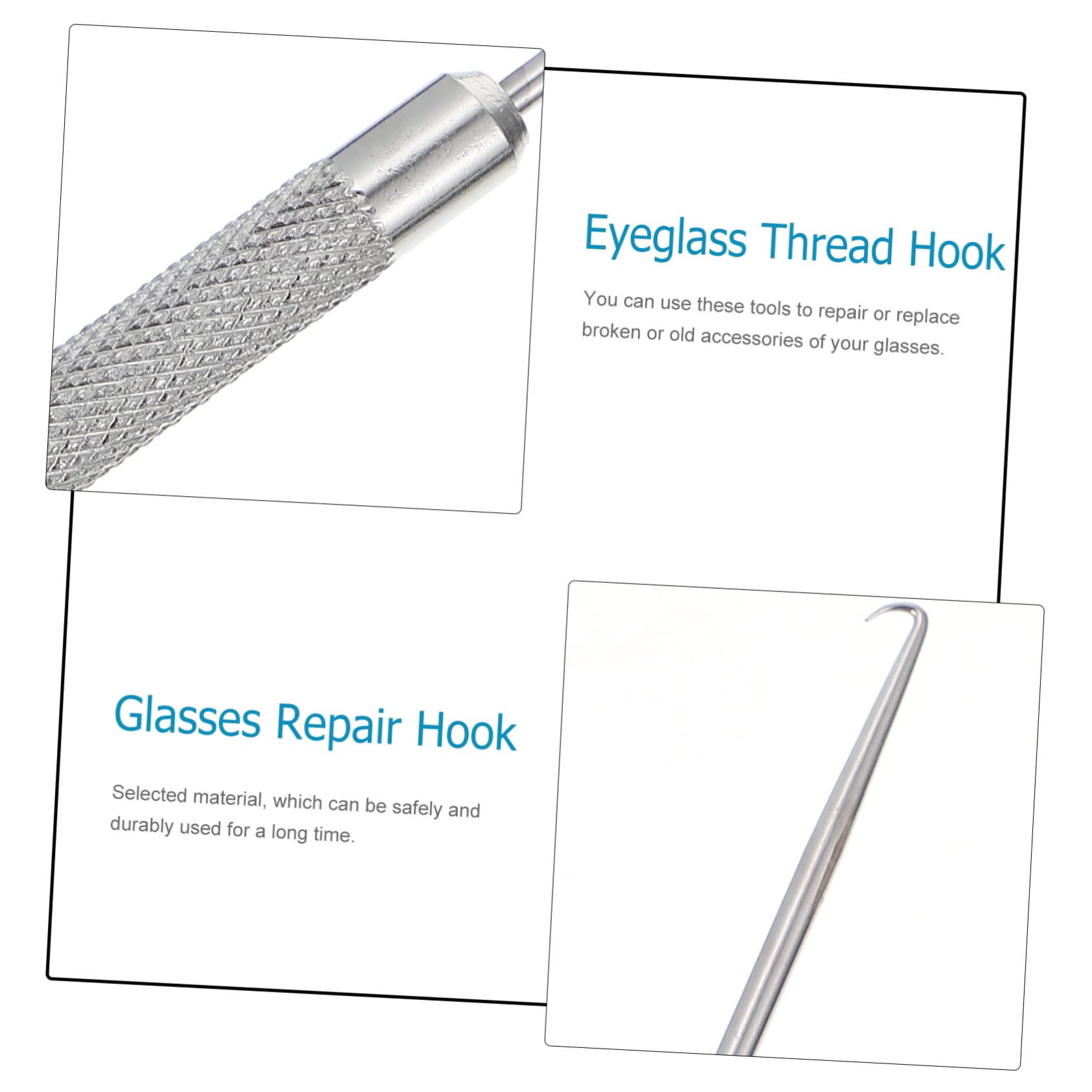 Lurrose 3-Pack Glasses Repair Kit - Alloy & Copper Screwdrivers for Eyeglass Maintenance - Silver Glasses Accessories & Tools for Cocktail Glasses - Perfect for Home, Office, and Travel Eyewear Repair