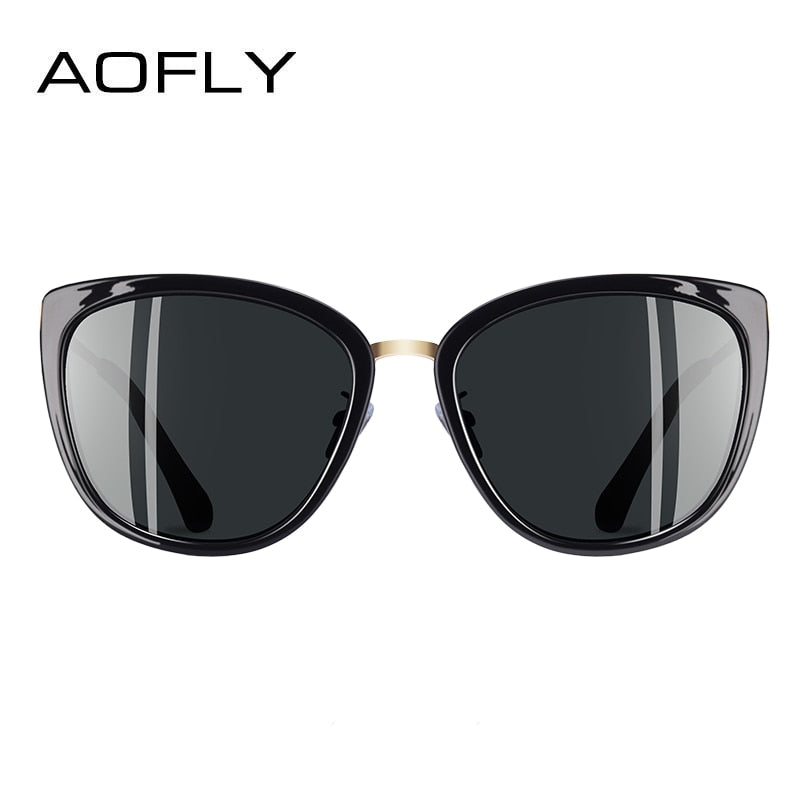Aofly Women's Polarized Cat Eye Sunglasses with Alloy Frame - UV Protection, Fashionable & Lightweight for Driving, Beach & Outdoor Activities