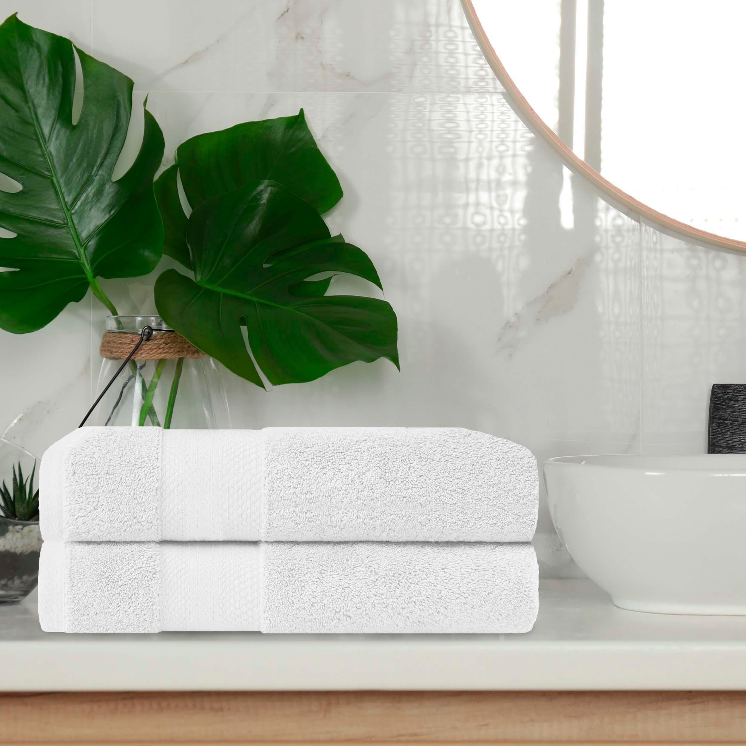 Premium 2-Piece Turkish Cotton Bath Towel Set - Ultra Soft, Highly Absorbent & Quick-Drying - Perfect for Spa, Bathroom & Luxury Home Use