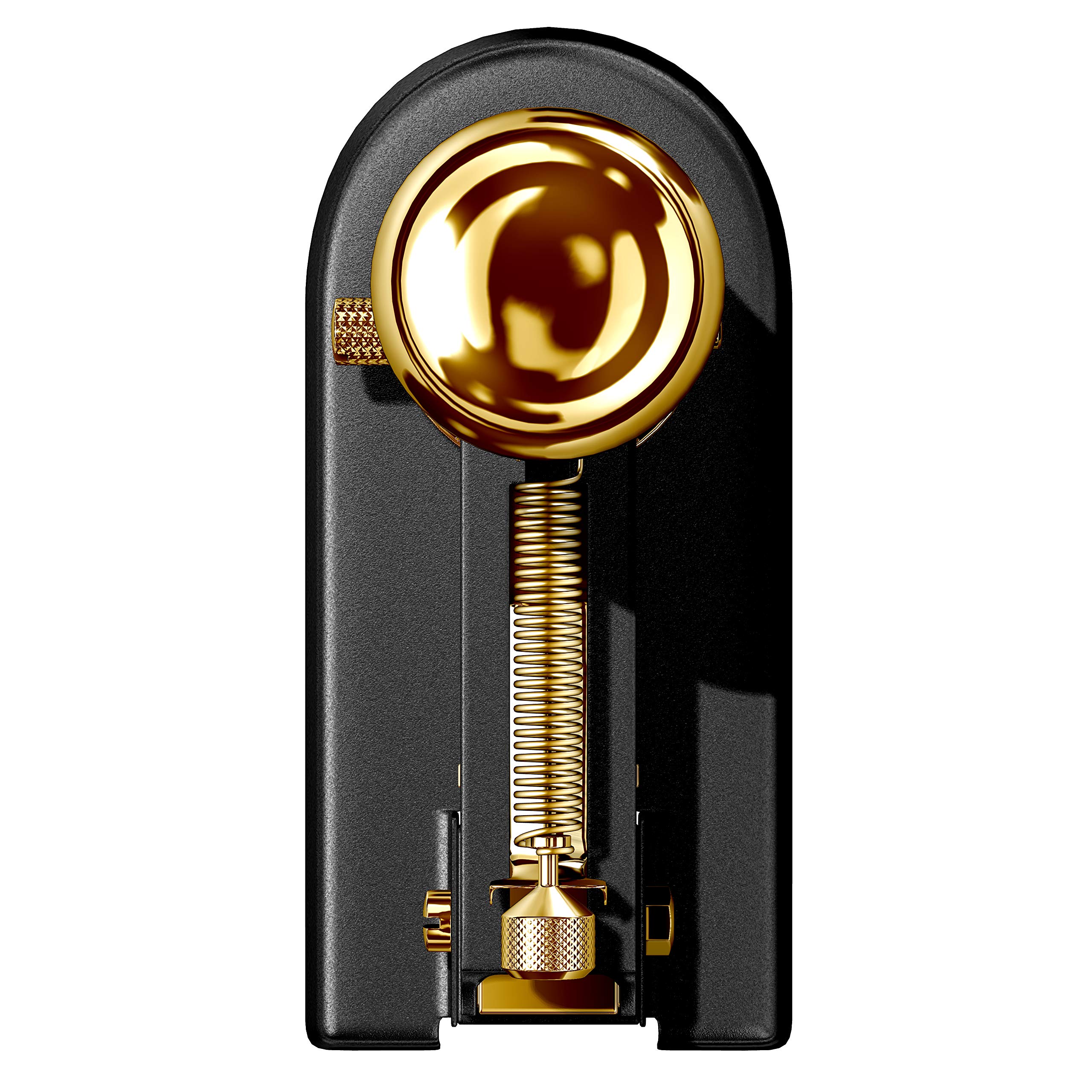 Premium M-1LN Small Black Stapler with 23K Gold Accents - Perfect for Office, School & Home Use