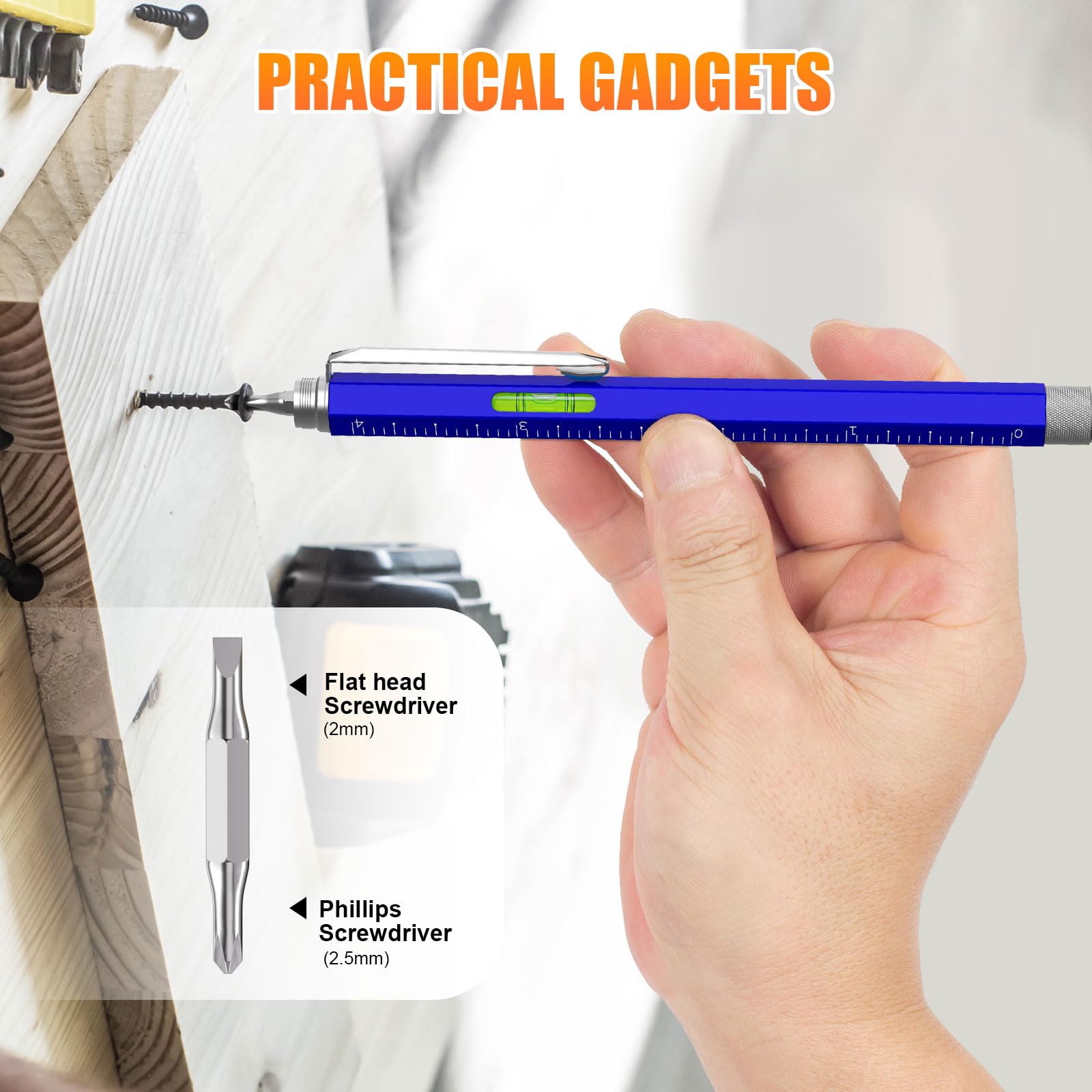 Huhoo Multi-Tech Pen Gift Set for Men & Women - Cool Gadget Tool with Personalization - Perfect for Dad, Him, or Her - Funny & Unique Present for Christmas, Father's Day, Valentine's or Birthday - Great for Office, School, Travel & Everyday Use