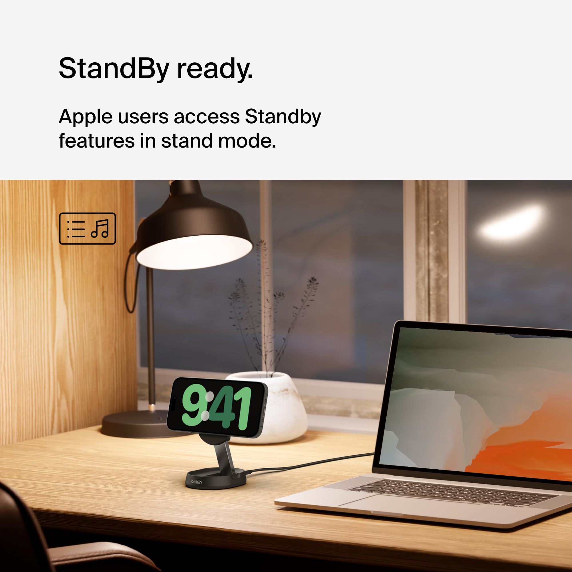 Belkin Convertible Magnetic Charging Stand 15W - MagSafe-Compatible Qi2-Certified Wireless Charger for iPhone 16/15/14/13 Series, AirPods Pro, Samsung Galaxy - Fast Charging Station with Adjustable Stand (2-Pack, Black) | Perfect for Home, Office & Travel Use