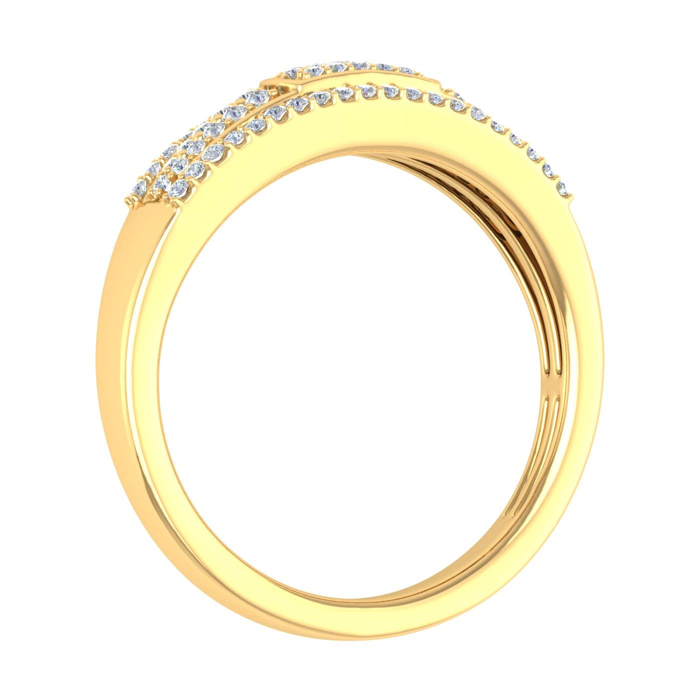 1/4 Carat Diamond Wedding Band Ring in 10K Gold (I1-I2 Clarity) - Elegant Bridal Jewelry for Engagement, Anniversary & Special Occasions