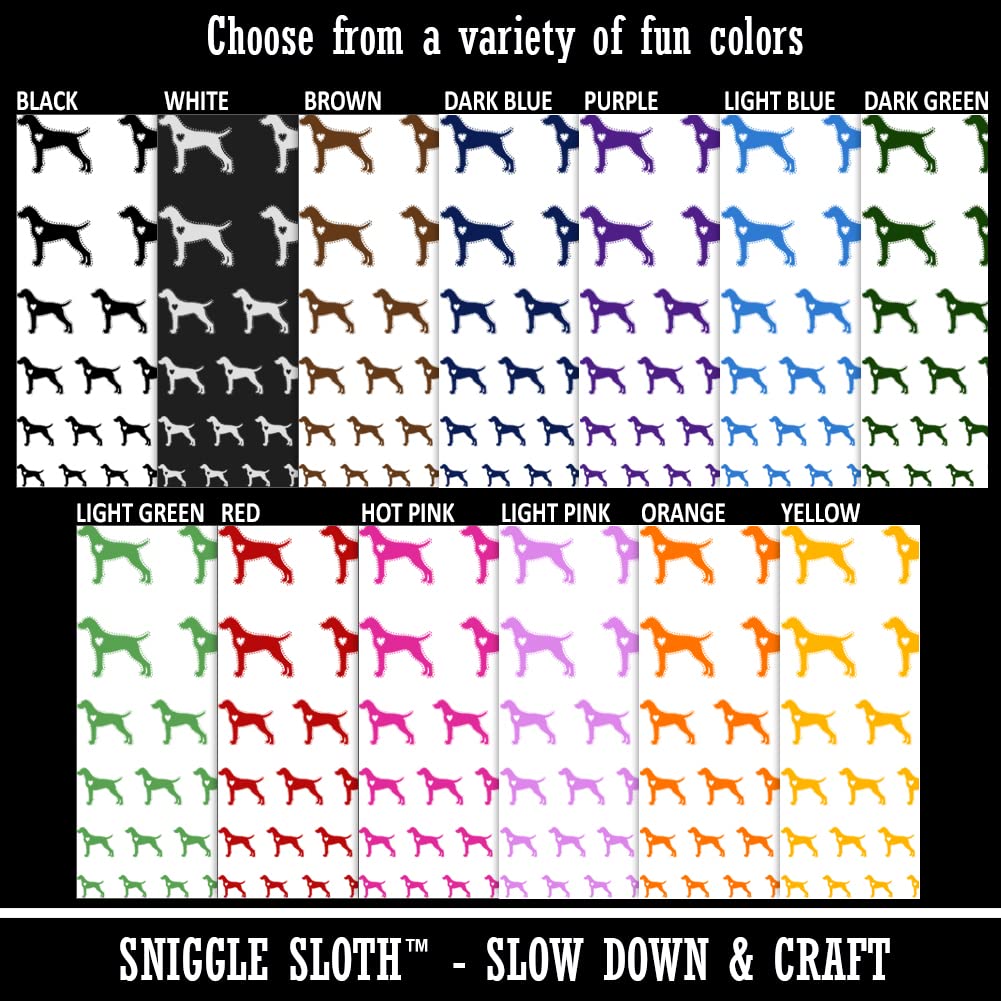 German Shorthaired Pointer Dog Temporary Tattoos - Waterproof Fake Body Art Stickers (Black, 1 Sheet) | Perfect for Pet Lovers, Dog Shows & Themed Parties