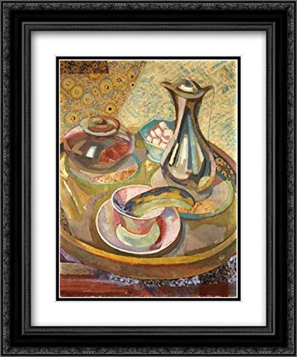 Still Life With Coffee Pot - 20x24 Black Ornate Framed Museum Art Print by Roger Fry | Vintage Kitchen Wall Decor, Dining Room Artwork, Coffee Lover Gift