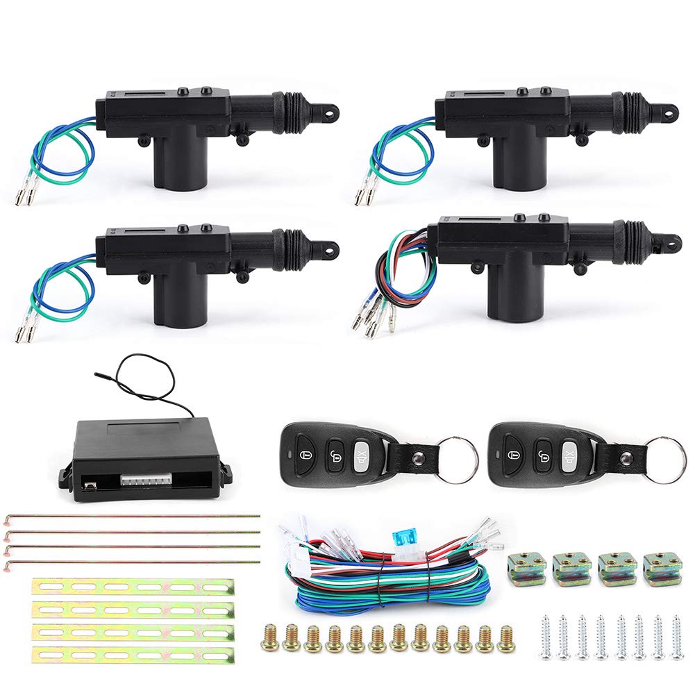 AQXREIGHT Universal 433.92MHz Keyless Entry System - 4 Door Car Central Locking Kit with Remote Control | Perfect for Vehicle Security & Convenient Keyless Access