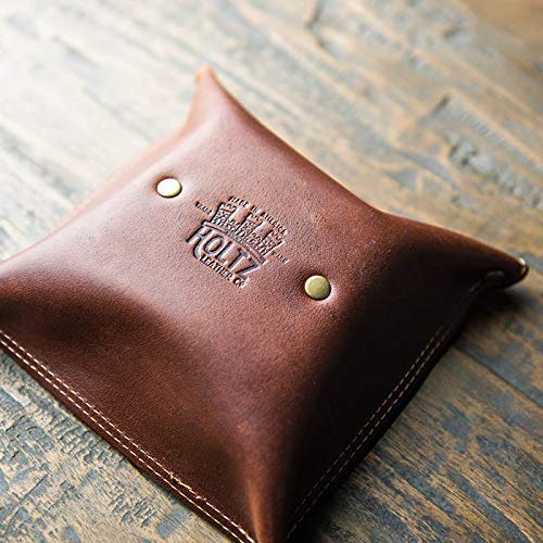 Personalized Leather Desk Caddy by Holtz Leather Company - The Monticello-Brown | Premium Leather Organizer for Office, Home & Workspace | Perfect for Pens, Stationery & Desk Accessories