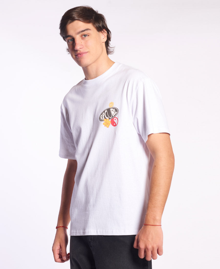 Rip Curl Over Sun Buzzed T-Shirt for Men - Comfortable Cotton Short Sleeve Tee - Surf, Beach & Casual Wear (M1)