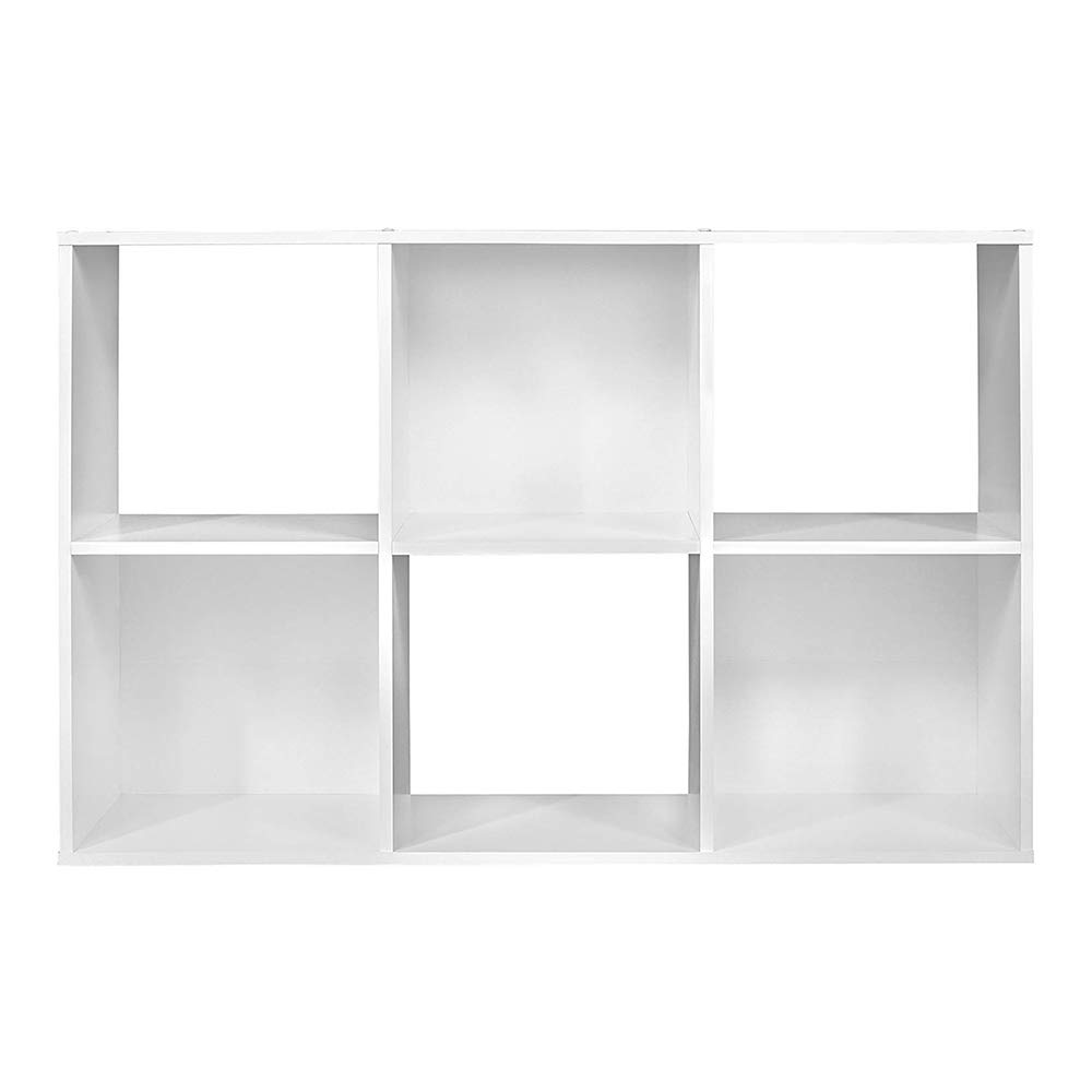 Closetmaid 899600 6-Cube Stackable Storage Organizer - White (2 Pack) | Decorative Home Organization for Bedroom, Closet & Living Room | Perfect for Toys, Books & Clothes Storage