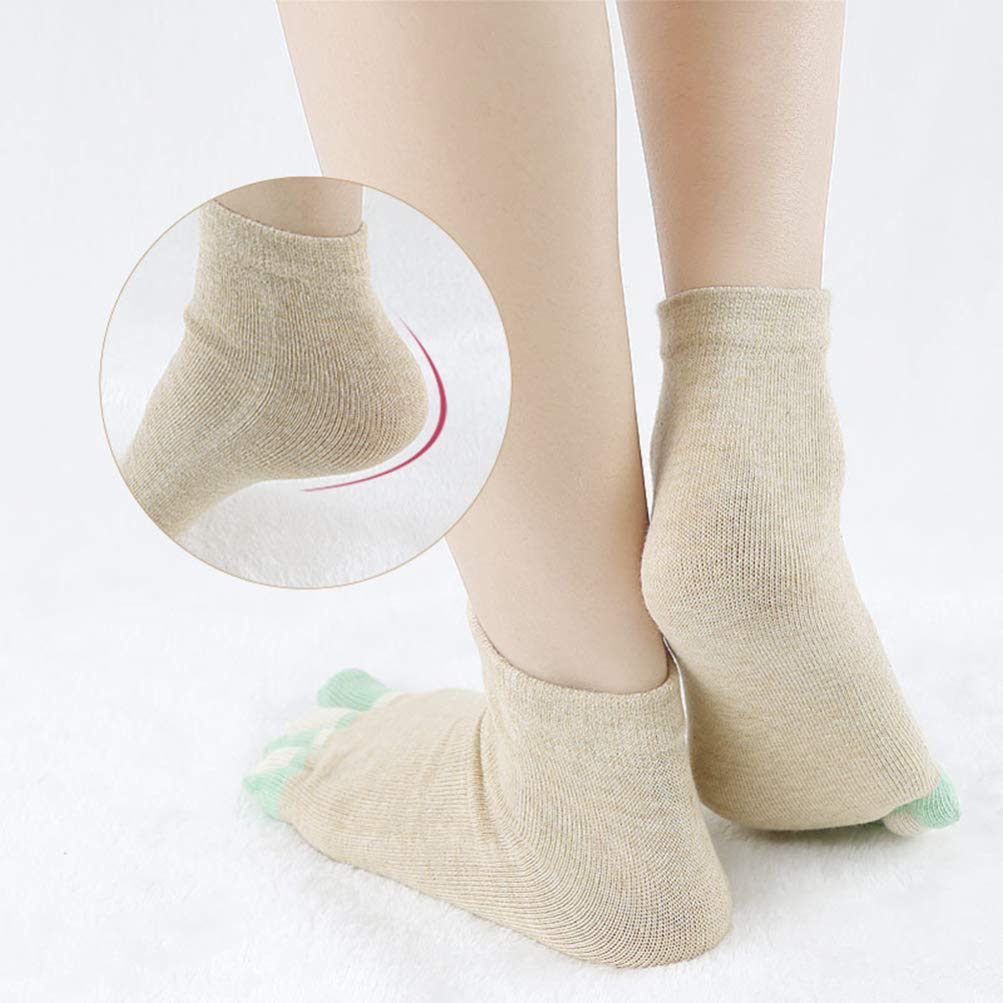 Healifty 1 Pair Women's 5-Toe Tube Socks - Soft Breathable Yoga Socks for Women & Kids - Perfect for Sports, Pilates, Running & Everyday Comfort