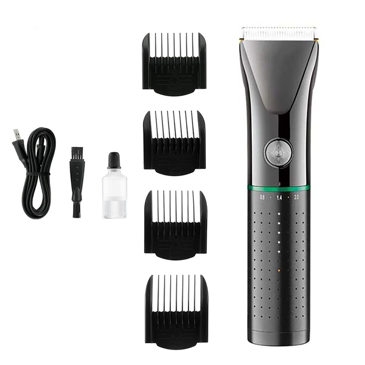 Professional Retro Hair Clipper Trimmer for Men - Electric Hair Cutting Kit with Fine-Tuning for Precise Styling (Black) - Perfect for Home Barbering, Salon Use & DIY Grooming