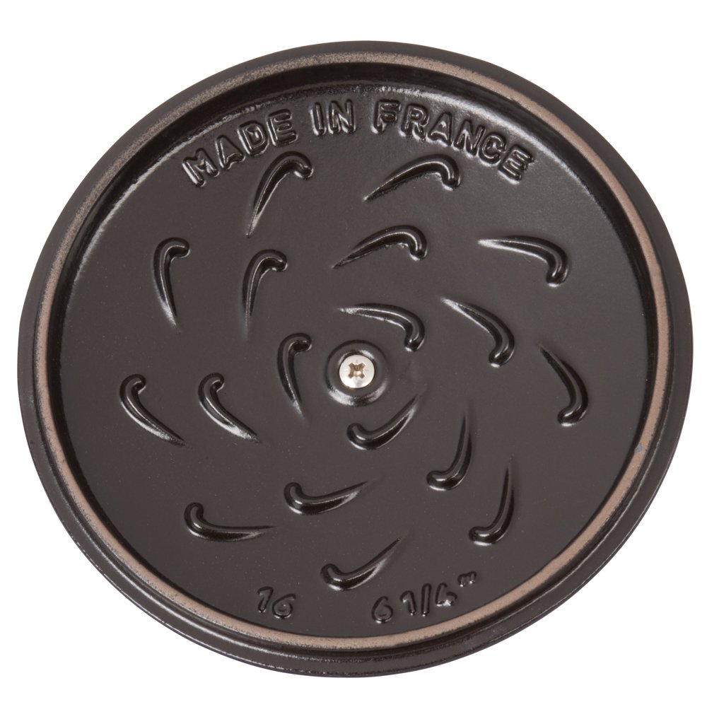 Staub 1.5 Quart Cast Iron Dutch Oven - Premium Matte Black French Cookware, Made in France | Perfect for Baking, Braising & Slow Cooking Soups