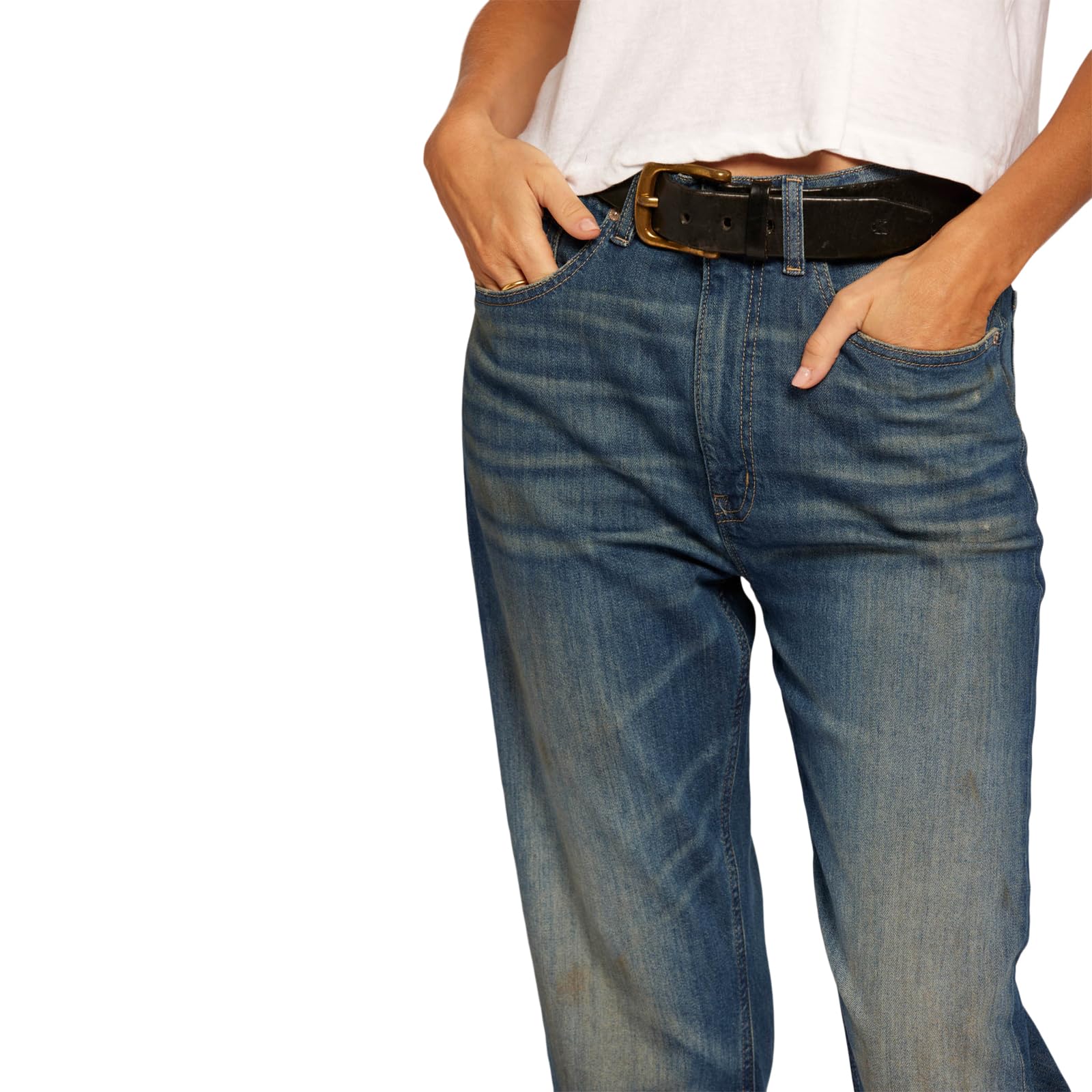 Current/Elliott Women's The Cody Straight Leg Jean - High Waist Stretch Denim Pants for Everyday Comfort | Perfect for Casual Outfits, Office Wear & Weekend Errands