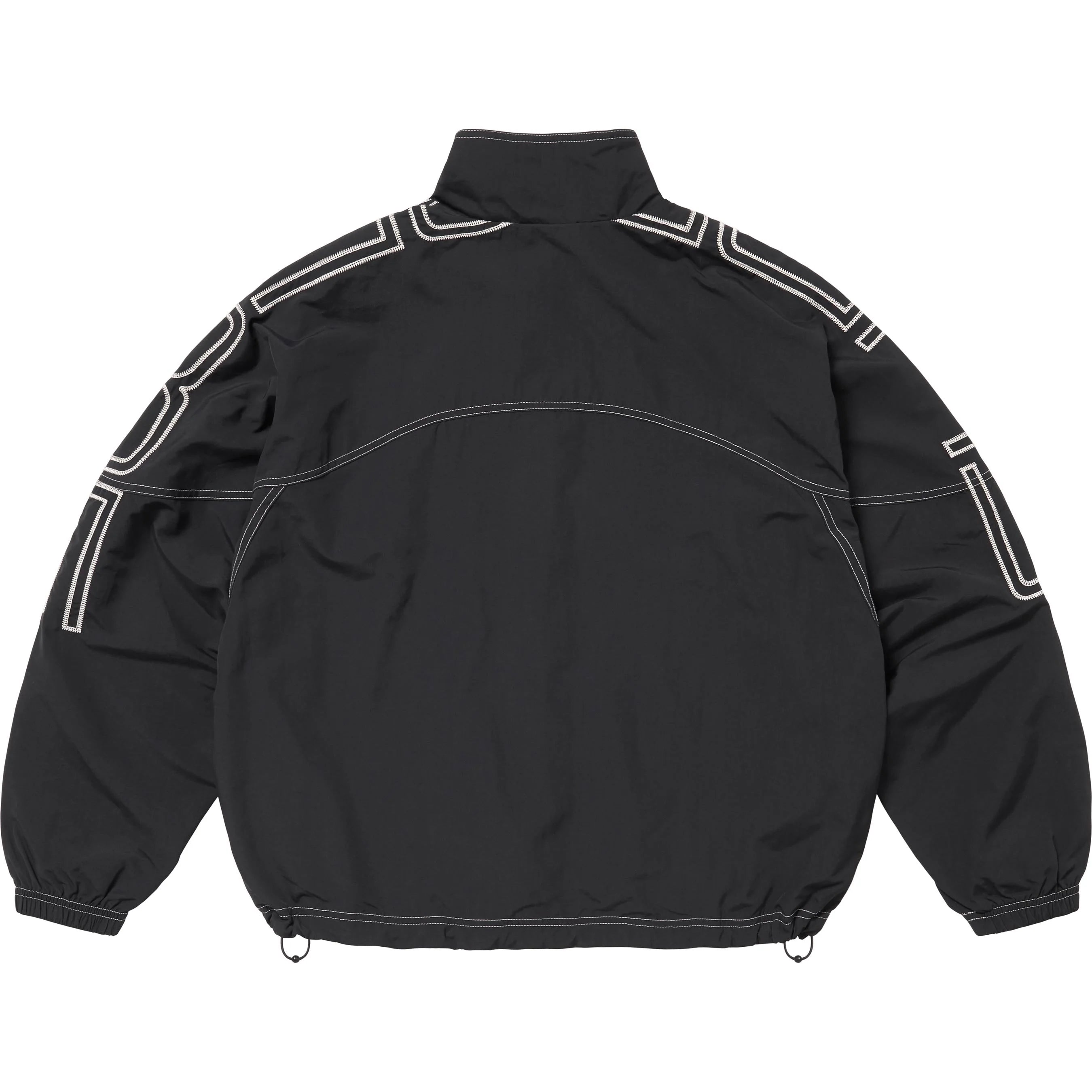 SUPREME 25SS SPELLOUT EMBROIDERED TRACK JACKET - Men's Stylish Athletic Running Jacket for Gym, Workout & Streetwear Fashion