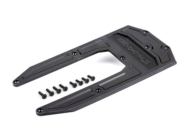 Black Aluminum Chassis Skid Plate for Off-Road Vehicles - Heavy-Duty Underbody Protection for Trucks, Jeeps & SUVs - Perfect for Rock Crawling & Trail Adventures