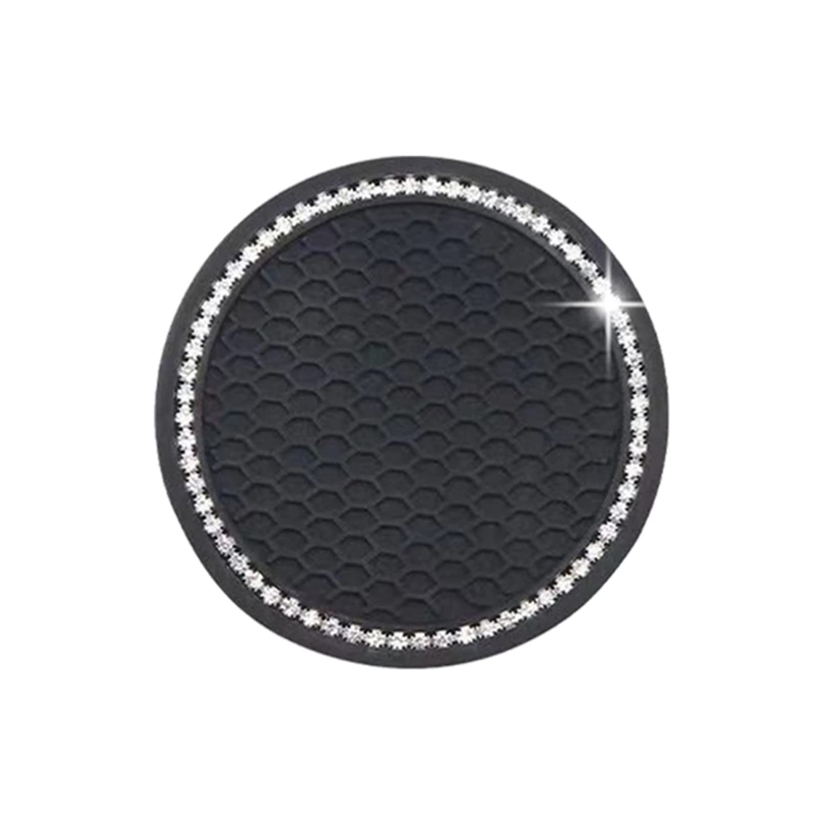 Bling Car Cup Holder Coaster - Non-Slip Rhinestone Mat for Vehicle Interior Decor