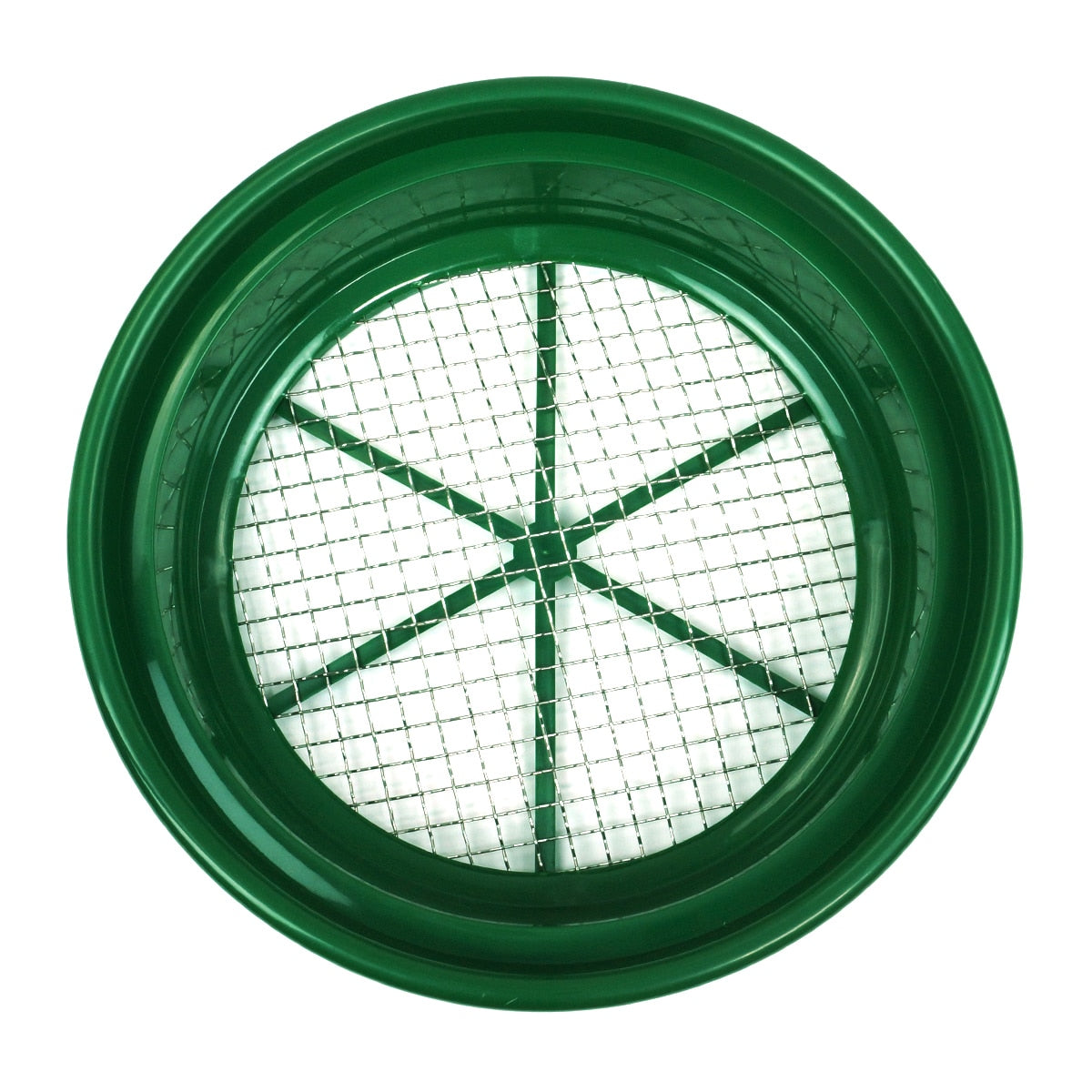 3-Piece Green Plastic Gold Sifting Pan Classifier Set - Stackable Mesh Screen for Gold Prospecting, Mining & Outdoor Adventures