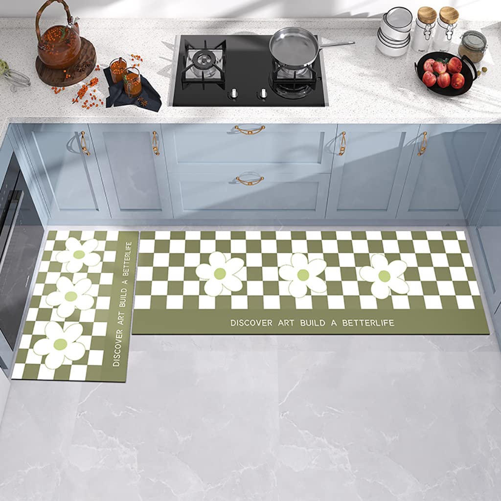 Non-Slip Washable Carpet Runner Rug - Waterproof Anti-Fatigue Floor Mat for Kitchen, Dining Room, Laundry Room, Hallway & Entryway