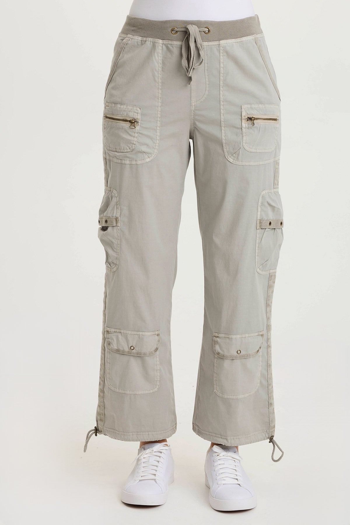 Langley Women's Poplin Cinched Leg Cargo Pants - Stylish Utility Pants for Outdoor Adventures, Hiking & Casual Wear