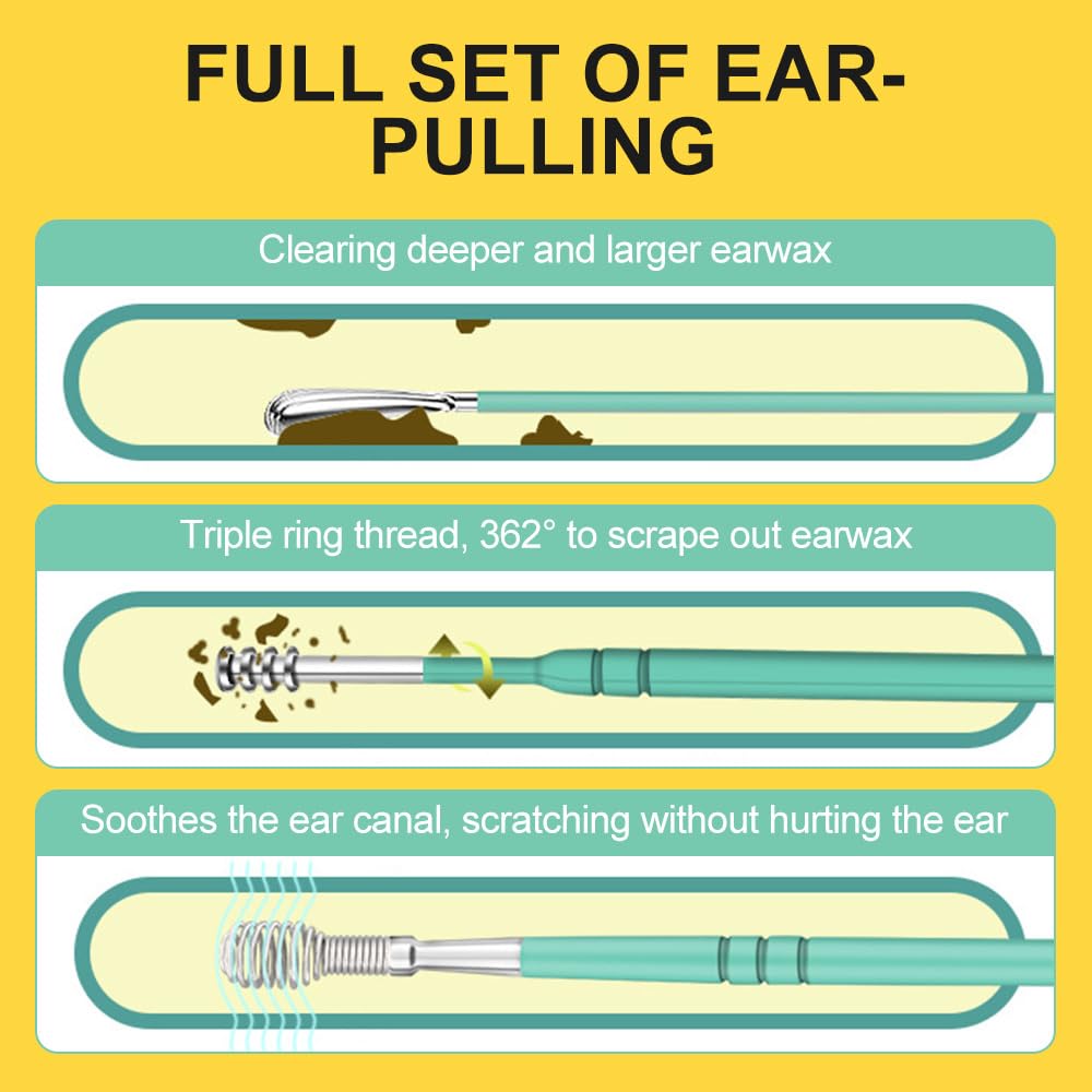 2024 Ear Cleaning Kit - Safe Earwax Removal Tool Set with Plastic Buckets | Gentle Ear Wax Cleaner for Adults & Kids | Perfect for Home, Travel & Professional Use