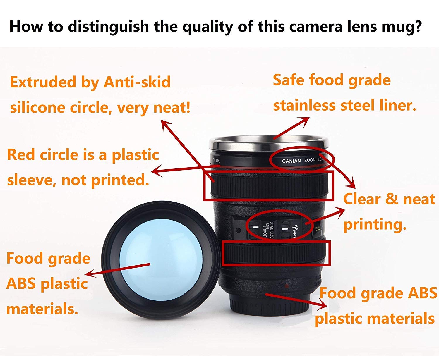 Professional Camera Lens Coffee Mug with Lid - Stainless Steel Travel Mug for Photographers - Perfect Gift for Coffee Lovers & Photography Enthusiasts - Ideal for Office, Travel, and Outdoor Adventures