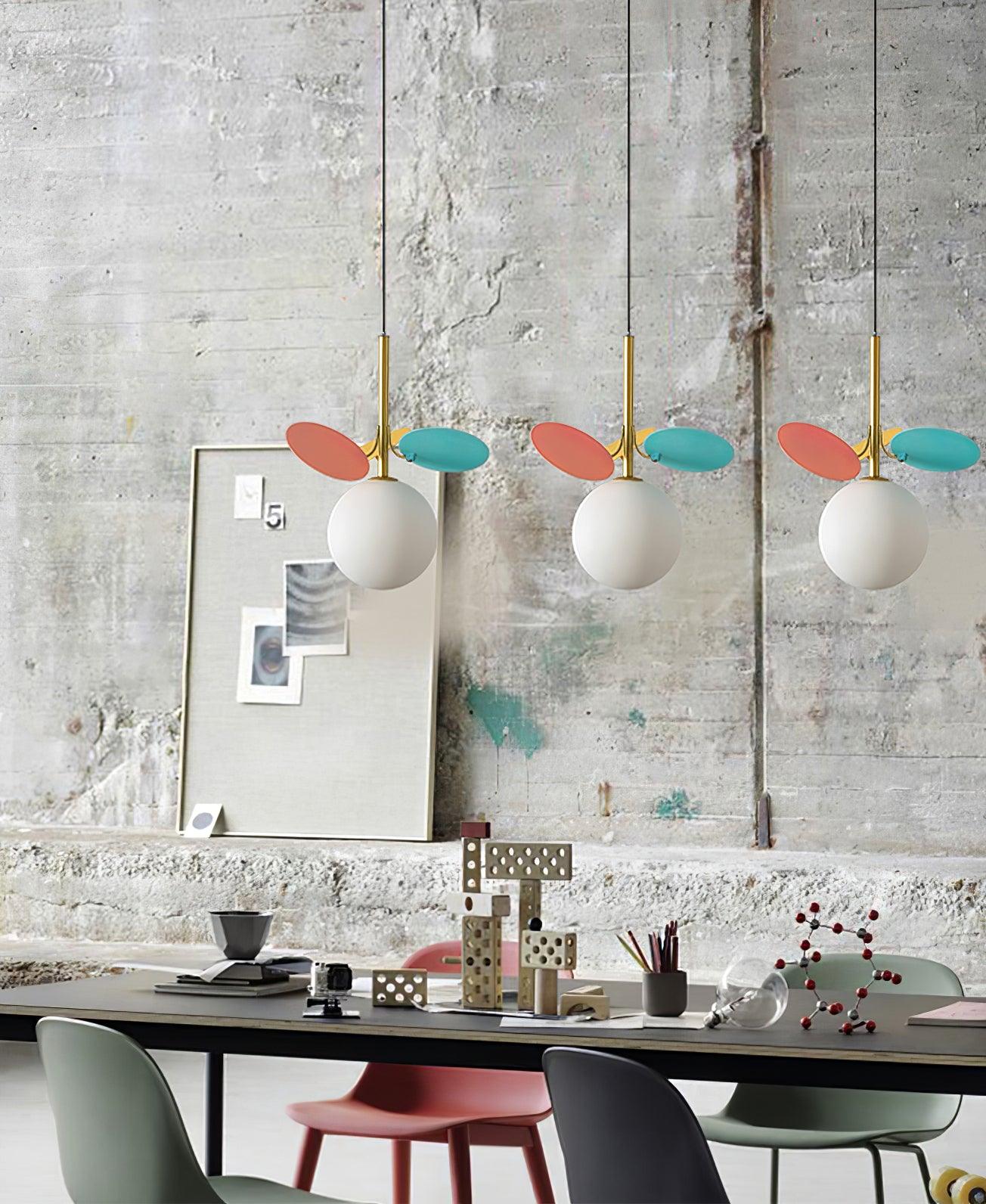 Blanca Pendant Light - Modern Hanging Ceiling Lamp for Kitchen Island, Dining Room & Bedroom | Elegant Glass Shade with Brass Finish | Indoor Lighting Fixture
