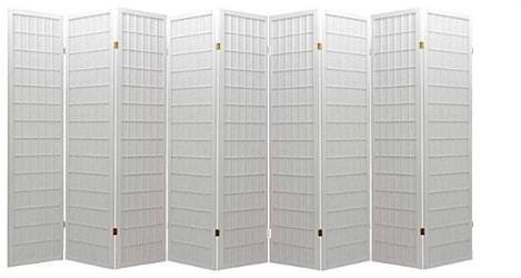 4 Panel Shoji Screen Room Divider - Black & White Japanese Style Folding Partition for Home Office, Bedroom Privacy & Zen Decor (Also Available in 9 Panel) | Perfect for Creating Private Spaces, Room Separation & Asian-Inspired Interior Design