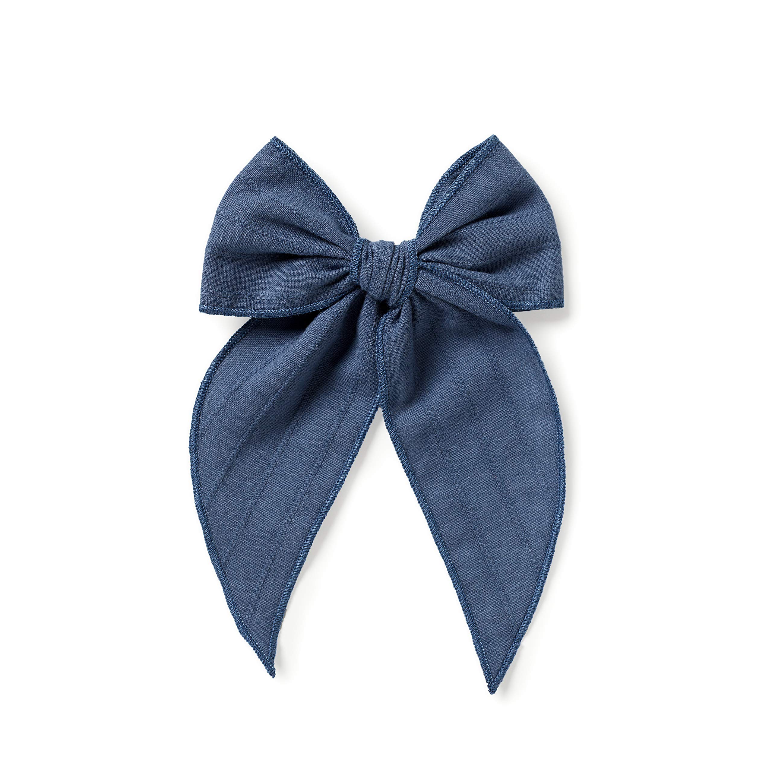 Little Poppy Co. Handmade Claire Hair Bows for Girls & Babies - Premium Embroidered Stripe Headbands, Stylish Hair Accessories for Parties, Photos & Everyday Wear
