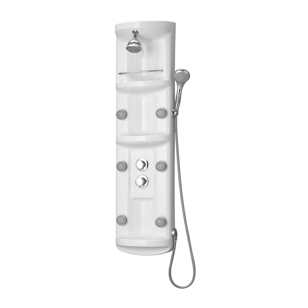 DreamLine SHCM-1007 Hydrotherapy Shower Panel System with 6 Massage Jets - Luxury Spa Experience for Bathroom & Shower Column Installation - Perfect for Home Relaxation and Stress Relief