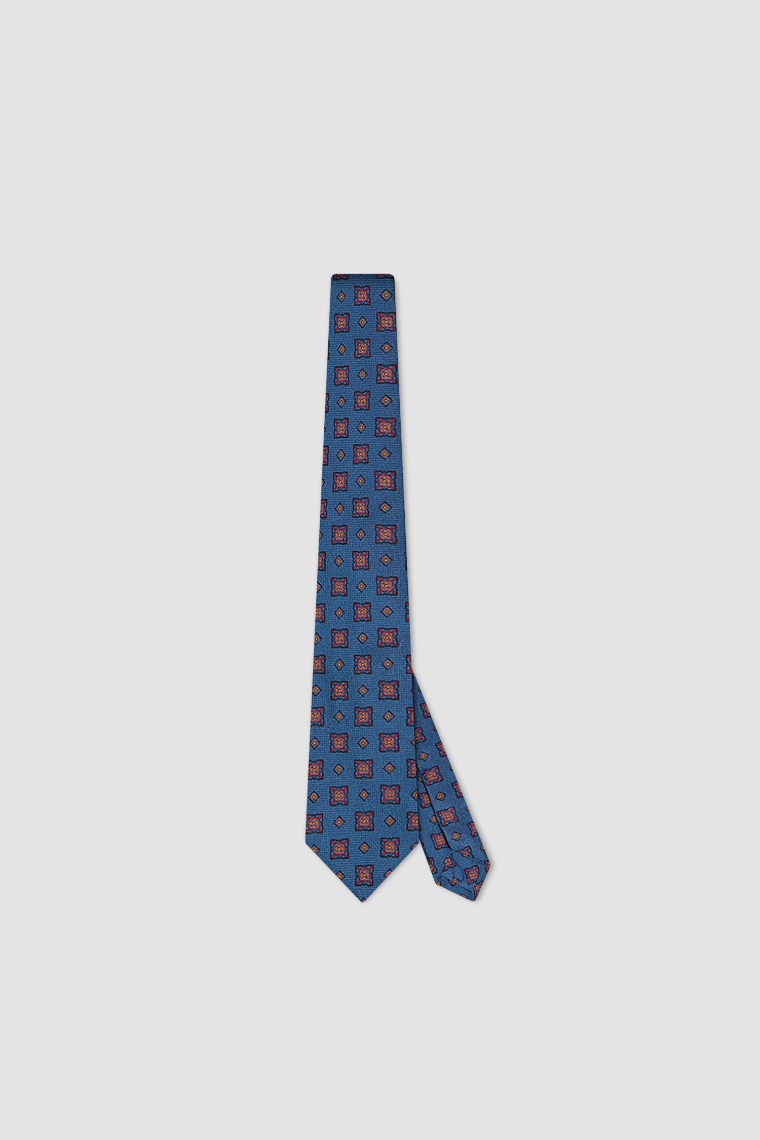 Premium Kiton Navy Blue Silk Tie for Men - Elegant Formal Necktie for Business, Weddings & Special Occasions