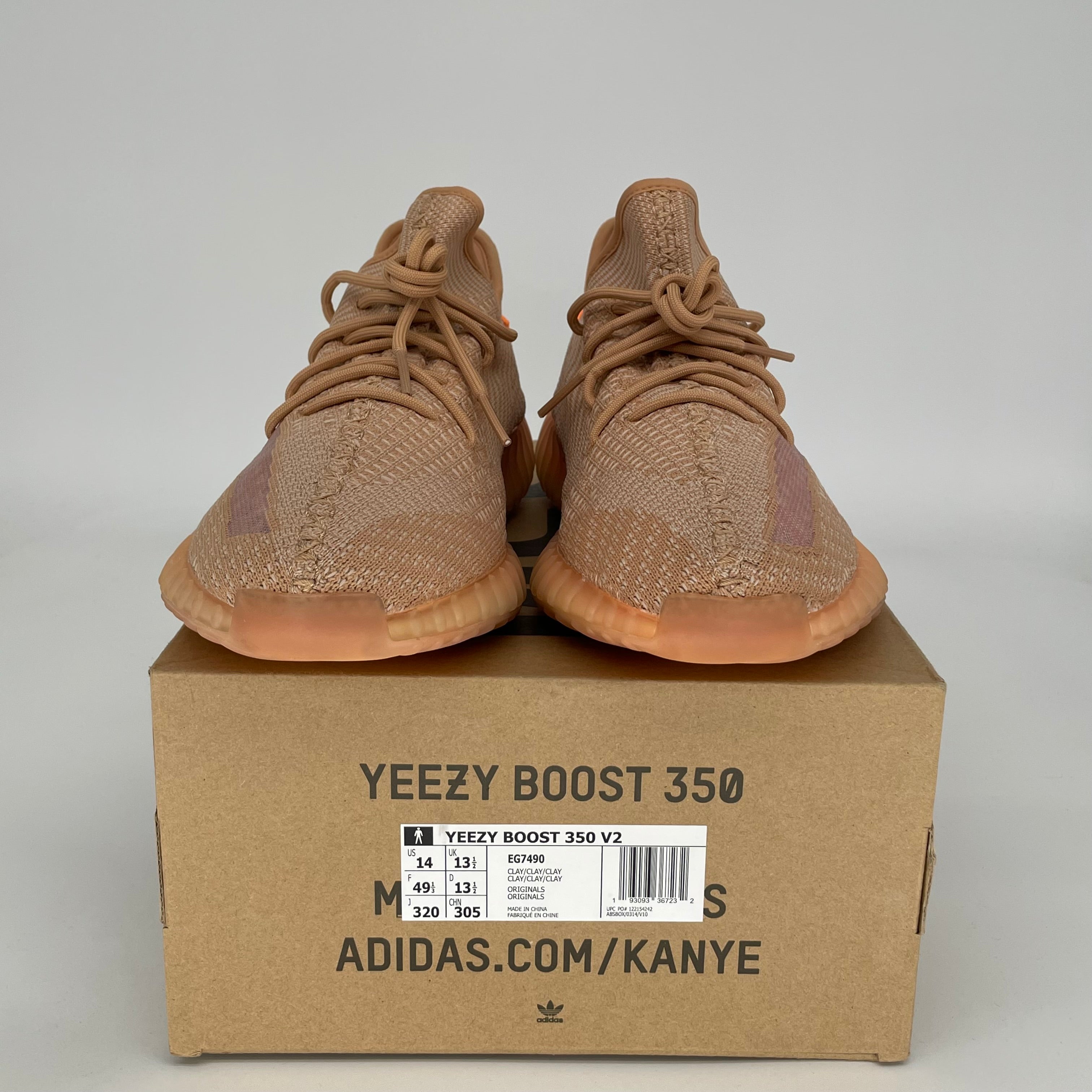 Adidas Yeezy Boost 350 V2 'Clay' - Men's Size 14 Sneakers (EG7490) | Running, Gym & Casual Wear Shoes
