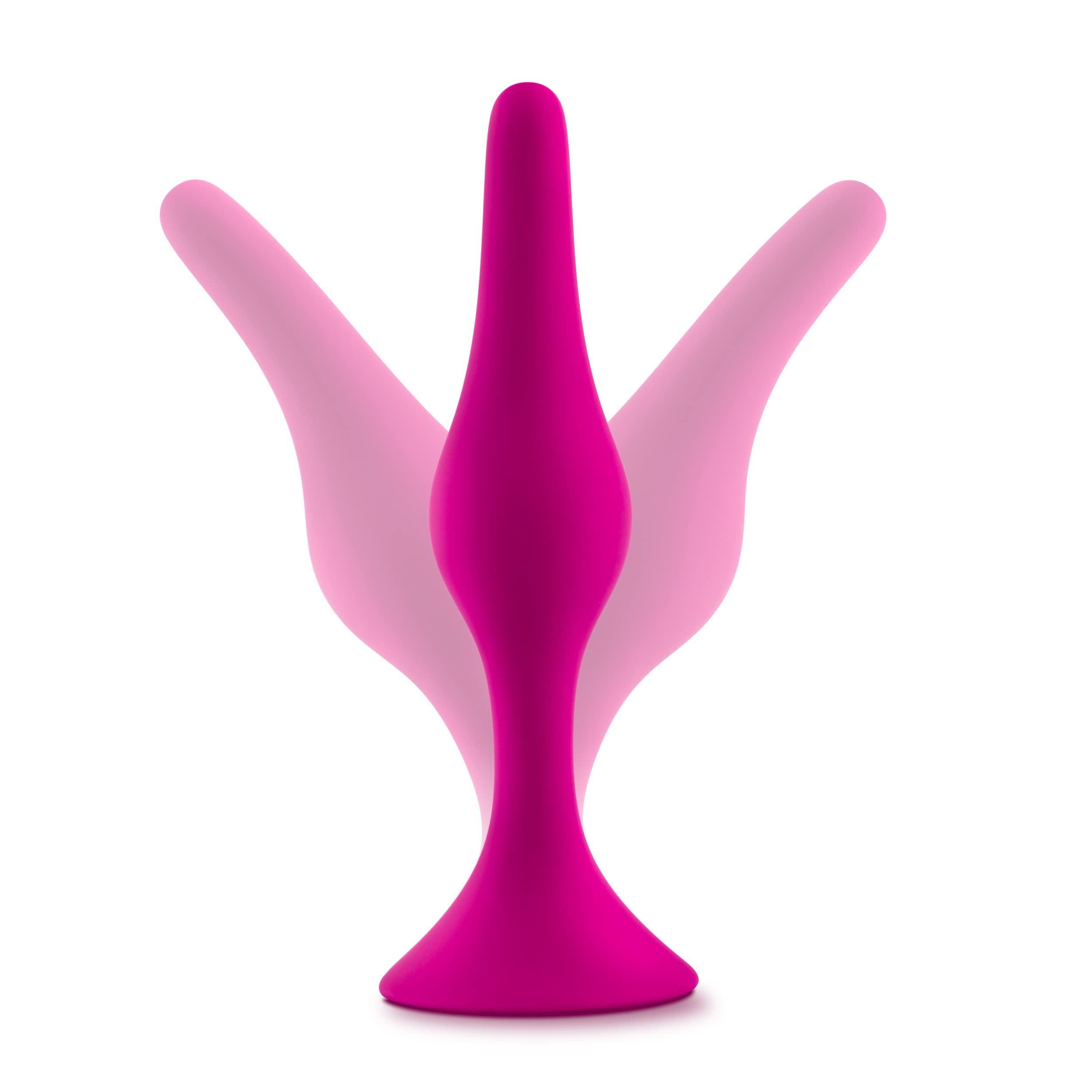 Premium Silicone Butt Plug Kit - Anal Training Set for Beginners & Advanced Users - Soft Tapered Design, Satin Smooth Finish - Secure Suction Cup Base - Pleasurable Sex Toys for Women, Men & Couples - Perfect for Solo Play, Couples Exploration & BDSM Adventures - Pink