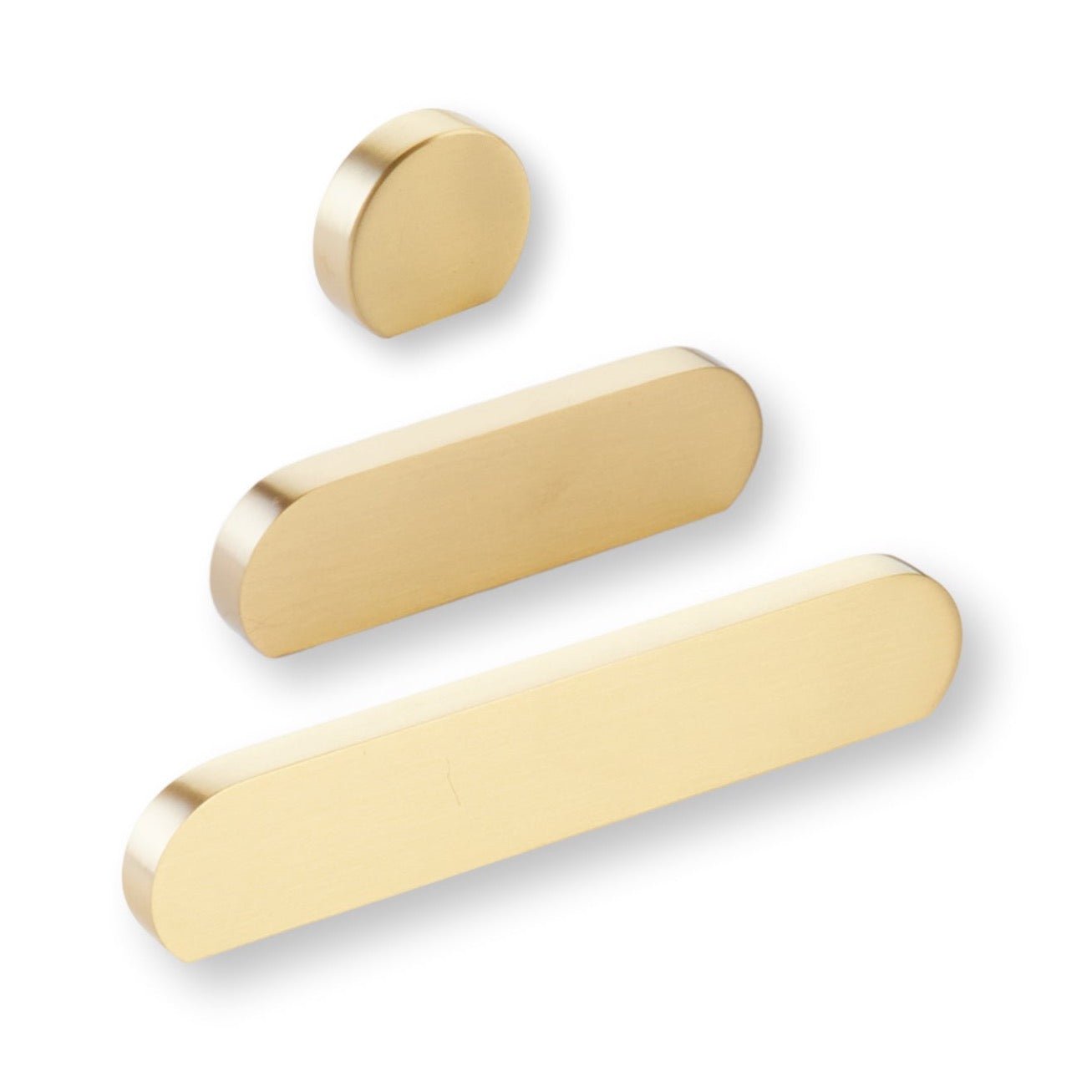 Satin Brass Cabinet Knobs and Drawer Pulls - Round Hardware for Kitchen, Bathroom & Furniture (Set of 10) - Perfect for Modern Home Decor and DIY Upgrades