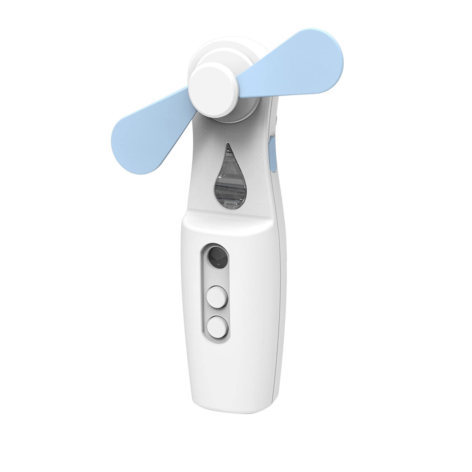 Boddenly 2-in-1 Handheld Moisturizing Fan with Water Spray - Portable Personal Cooling Fan for Face & Body - Perfect for Home, Office, Car, Travel & Outdoor Activities (Blue, One Size)
