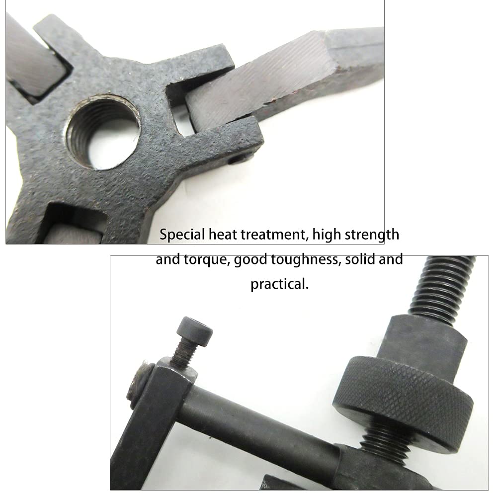 Heavy Duty Carbon Steel 3-Jaw Inner Bearing Puller Gear Extractor - Professional Automotive Machine Tool Kit for Car Repair & Maintenance - Perfect for Removing Bearings, Gears, and Pulleys in Workshops