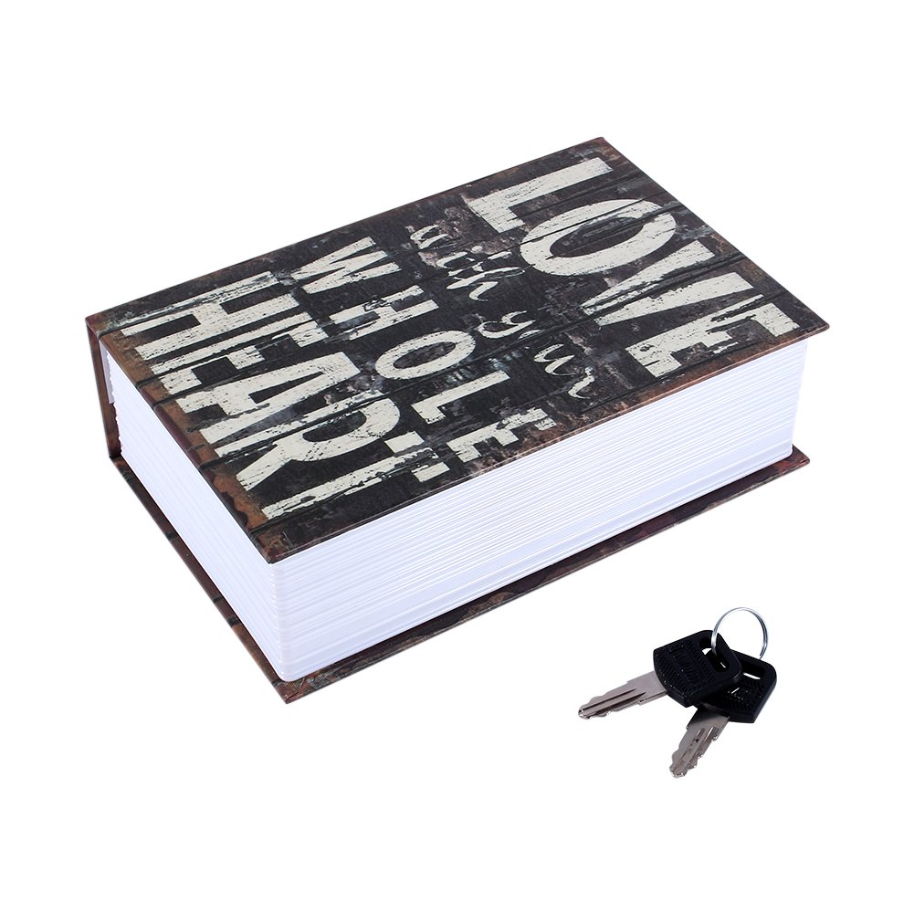 Secret Book Safe Box with 2 Keys - Hidden Storage for Money, Cash, Jewelry & Valuables - Disguised as Dictionary Book - Perfect for Home Security & Emergency Storage