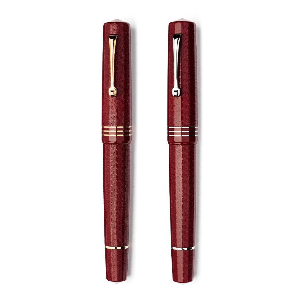Leonardo Fountain Pen Dodici 12 Guillochè Burgundy Limited Edition (2024) - Premium Italian Writing Instrument for Collectors & Professionals, Perfect for Calligraphy, Business Signatures & Luxury Gifts