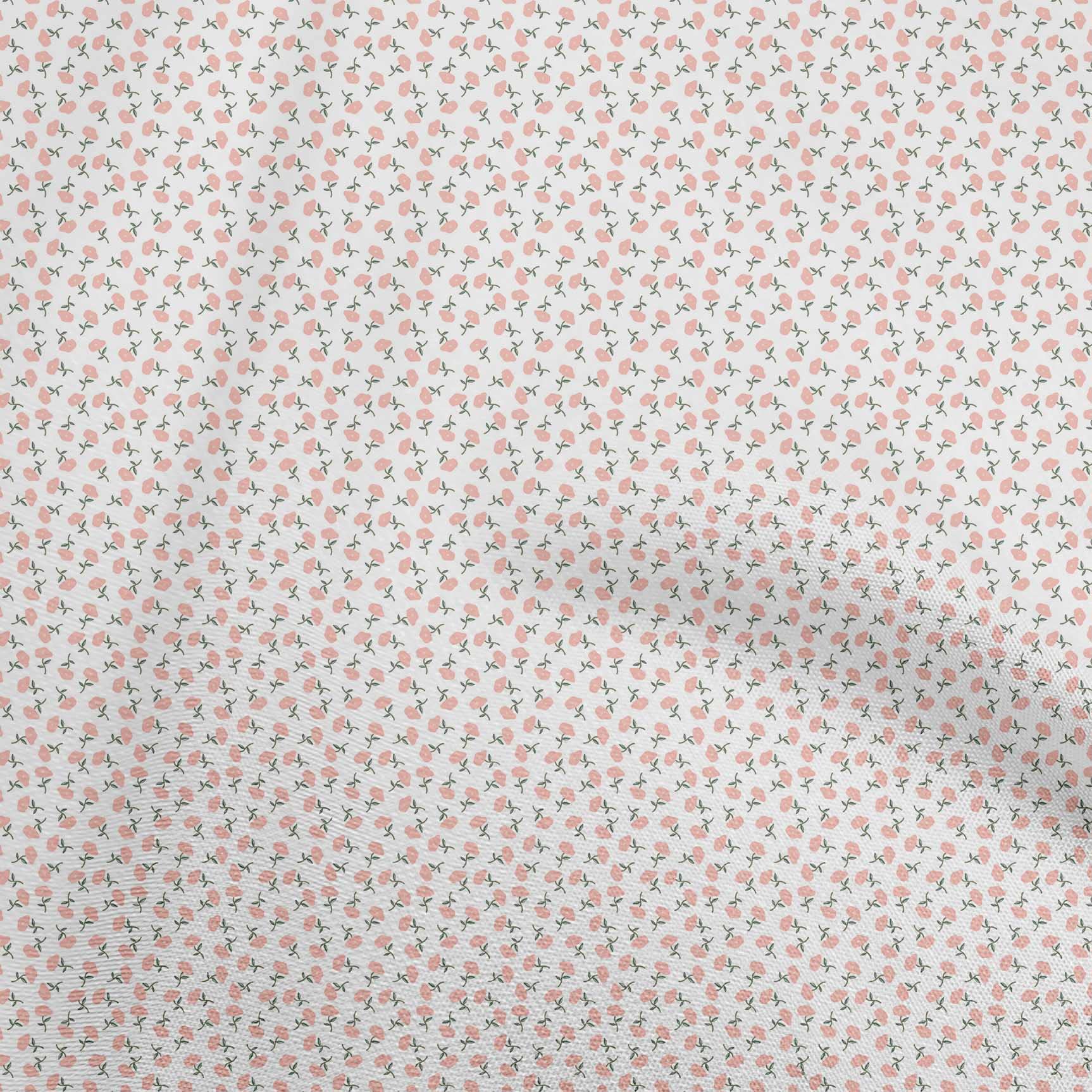 Premium Cotton Silk Blend White Floral Printed Fabric for Kids - 42 Inch Wide by The Yard | DIY Clothing, Dressmaking & Sewing Supplies | Perfect for Summer Dresses, Rompers & Craft Projects