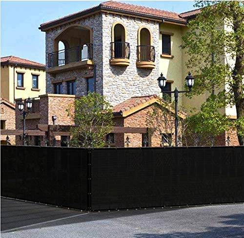 Orion 4' x 50' Black Privacy Fence Screen Netting Mesh Fabric with Reinforced Eyelets - Windproof Garden Windscreen for Outdoor Wooden or Metal Fencing - Perfect for Backyard Privacy, Patio Cover, and Poolside Shade