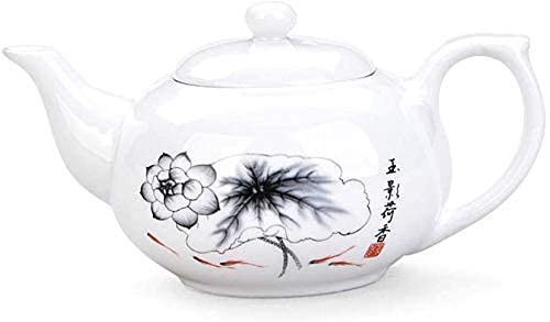 Premium Chinese Ceramic Tea Set - Kung Fu Teapot with Infuser, Bone China Small Teapot for Afternoon Tea | Elegant Flower Design, Gift Box Included | Perfect for Home Tea Ceremony, Office Use & Gifts