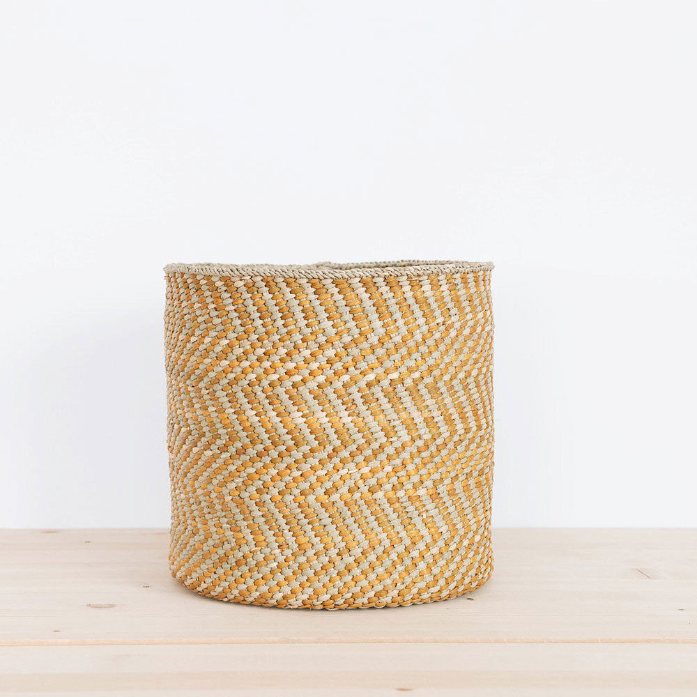 Milulu Reed Storage Basket - Natural Woven Organizer for Home, Office & Nursery | Perfect for Laundry, Toys, Blankets & Decor