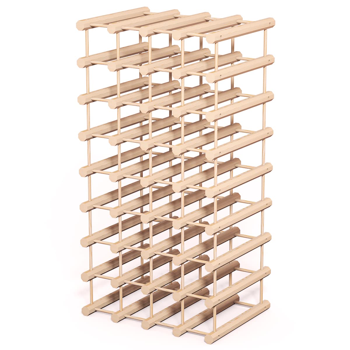 GiantexUK 36 Bottle Wooden Wine Rack - Freestanding Wine Display Shelf & Organizer for Home, Restaurant, Bar, Wine Cellar - Perfect for Kitchen, Dining Room & Entertaining Areas