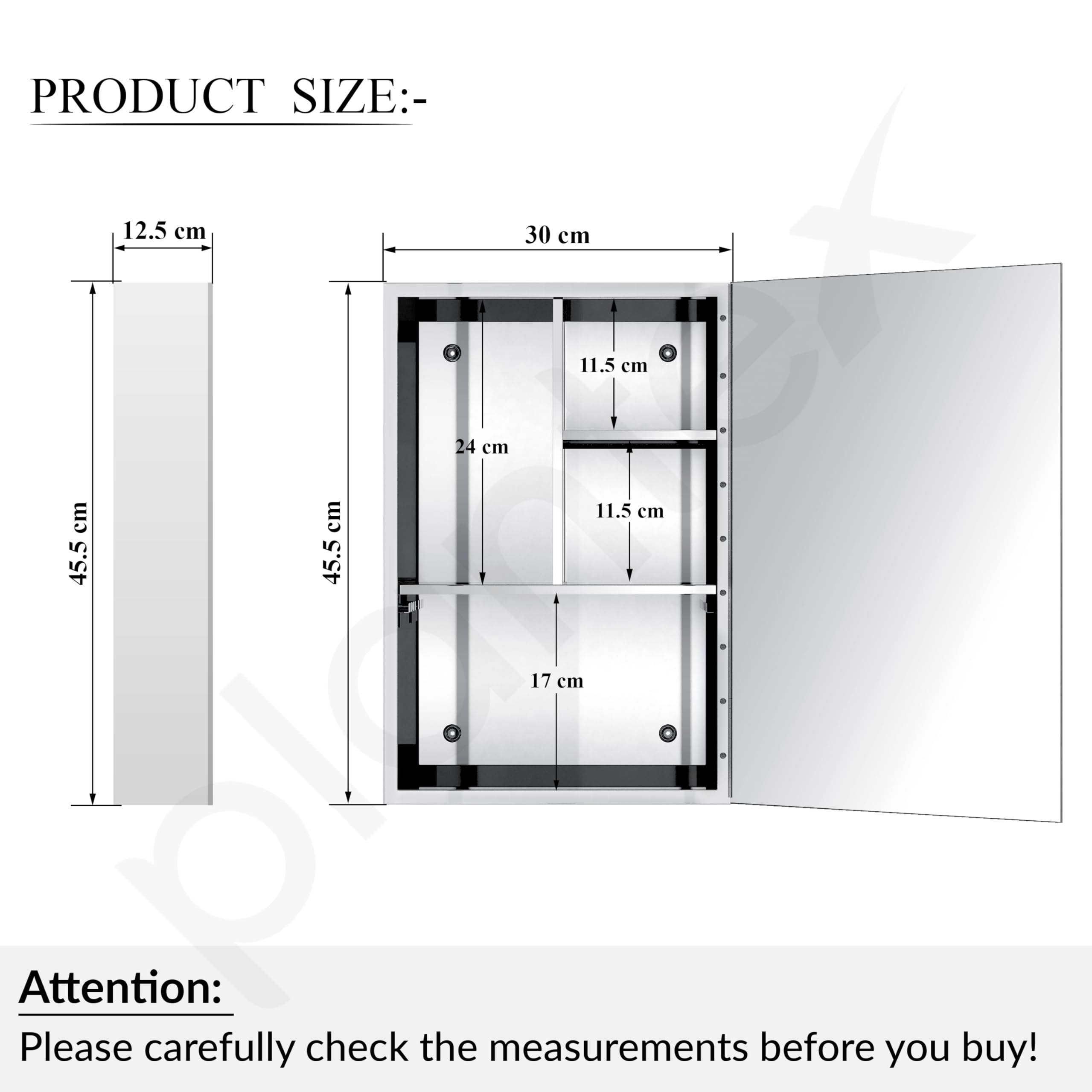 Premium Stainless Steel Bathroom Wall Cabinet with Mirror - 12x18 Inch Chrome Bathroom Organizer & Shelf for Wall - Perfect for Small Bathrooms, Vanities & Modern Home Decor