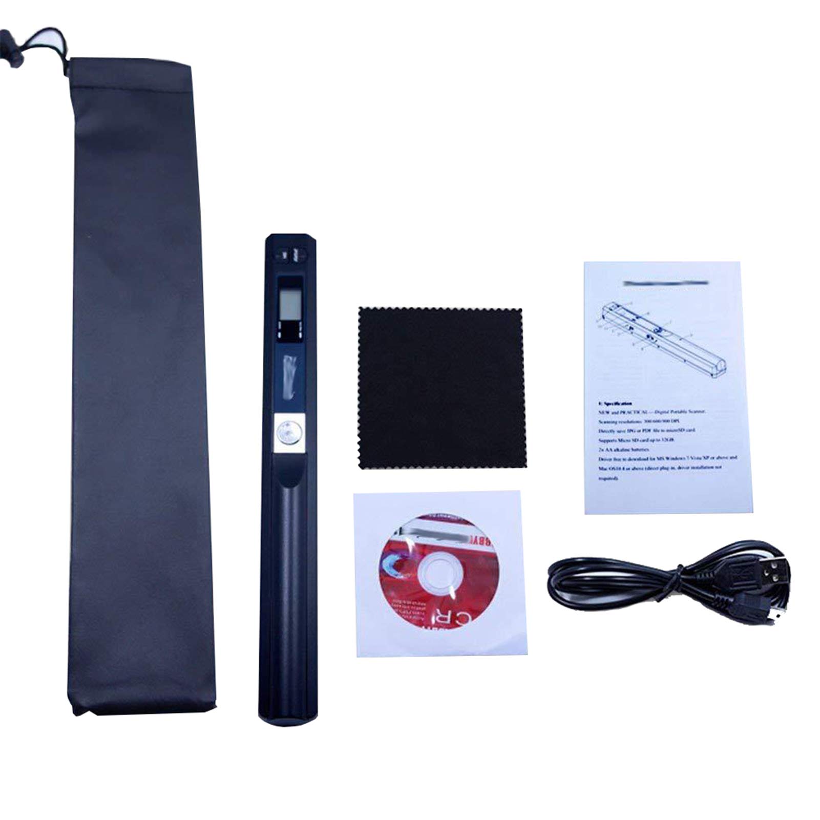 Dbtxwd Portable Handheld Scanner - 900DPI A4 Document Scanner with LCD Display, JPG/PDF Format, Battery Powered for Business Receipts, Books & Office Documents | Perfect for Mobile Professionals, Home Office & On-the-Go Scanning (Red)