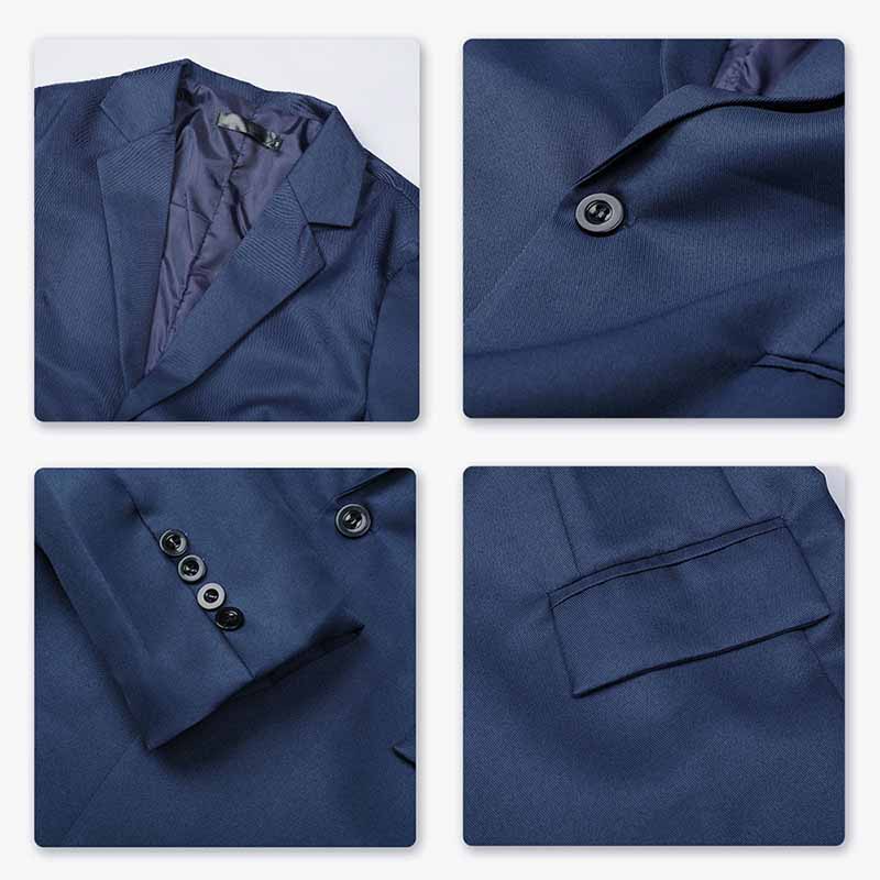 Slim Fit Men's Casual Blazer Jacket - Navy Blue | Lightweight Business & Wedding Attire | Office, Party & Formal Events Wear