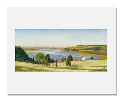 Thomas Charles Farrer Painting - A Buckwheat Field on Thomas Cole's Farm - Vintage Landscape Art Print for Home & Office Decor