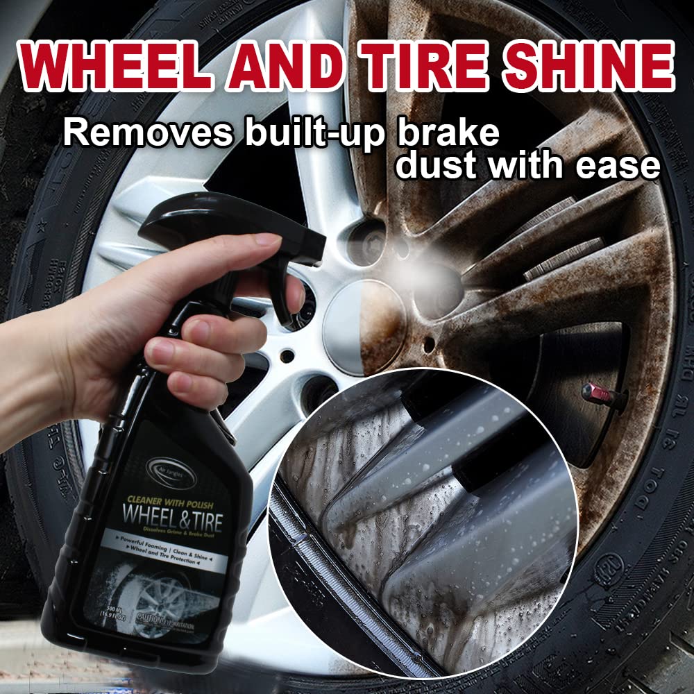 Air Jungles Car Wheel & Tire Cleaner 16.9 Fl Oz (2-Pack) - Acid-Free Brake Buster Wheel Cleaner for Aluminum & Chrome Rims - Safe for All Wheel Finishes - Perfect for Car Detailing, Auto Shops & DIY Cleaning